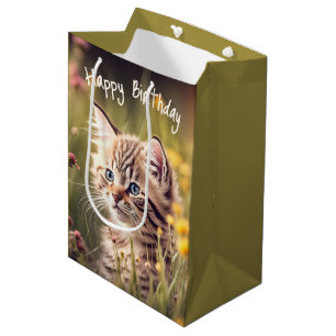 Födelsedagstabbby Kitten i Wildblommor