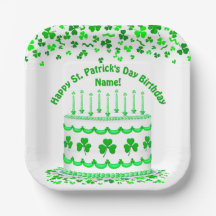 Födelsedagstårta för St. Patrick's Day med anpassa