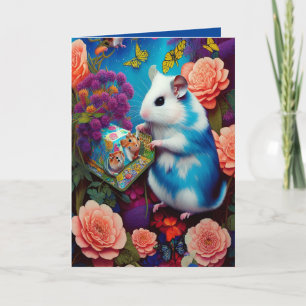 Födelsedagstårta Hamster Så Söt Rolig Kort