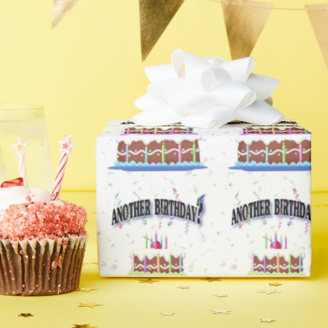 födelsedagstårta humor presentpapper (Födelsedagsfest)