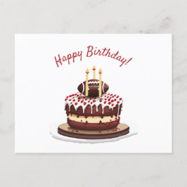 Födelsedagstårta med amerikansk fotboll vykort