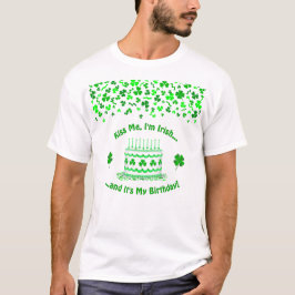 Födelsedagstårta med anpassade ljus för St. Patric T Shirt