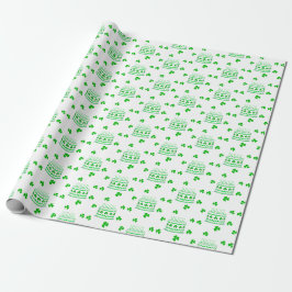 Födelsedagstårta-mönster till St. Patrick's Day Presentpapper