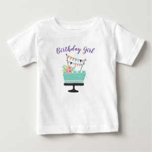 födelsedagstårta, tårta firande monogram t shirt
