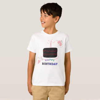 Födelsedagstårta Tryckt Barn T Shirt