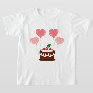 Födelsedagstårta Tryckt Barn T Shirt