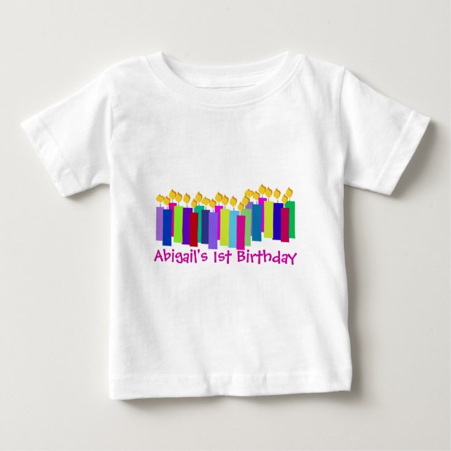 Födelsedagstearinljus Tee Shirt (Framsida)