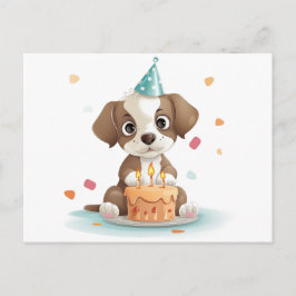 Födelsedagsvalp Inbjudan Vykort