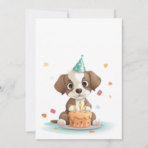Födelsedagsvalp Inbjudningar