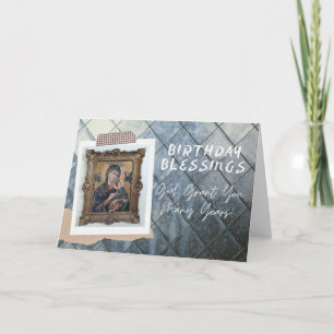 Födelsedagsvälsignelser! Gud biger dig många år! Kort