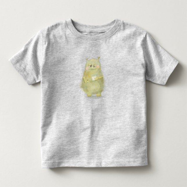Födelsedagsvänner, roliga monster t shirt (Framsida)
