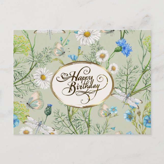 Födelsedagsvers Hödelens sång 2:1 Bibelvers Vykort (Framsida)