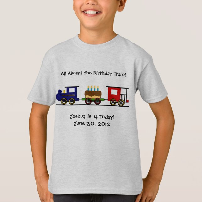 Födelsedagtågskjorta Tee Shirt (Framsida)