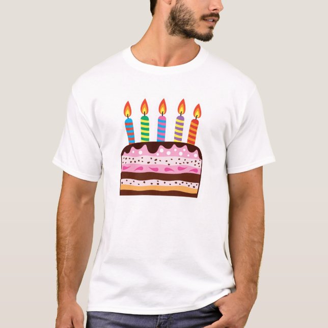 Födelsedagtårta Tee Shirt (Framsida)