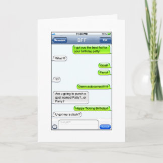 Födelsedagtext - humor kort