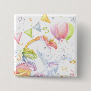 FödelsedagUnicorn Knapp