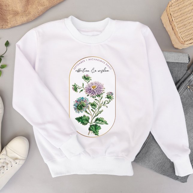 Födelsedatum - blomman - september - födelsedag t shirt (Birth Flower Month September Birthday Sweatshirt)