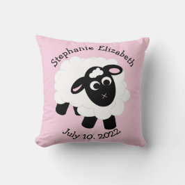 Födelsedatum Cute Tecknad Sheep Dekorativ kudde