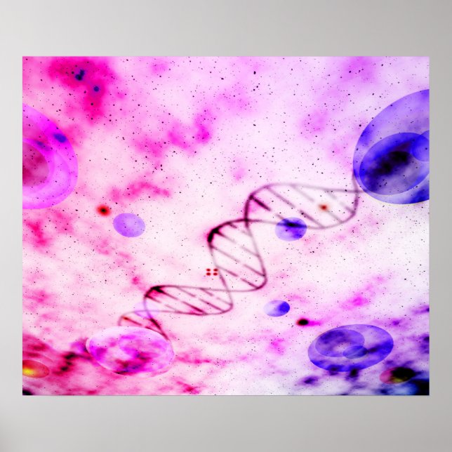 Födelsedatum för en DNA-molekyl Poster (Framsidan)