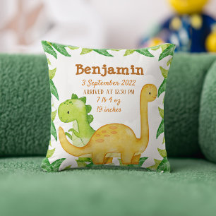 Födelsedatum i Dinosaur Kudde
