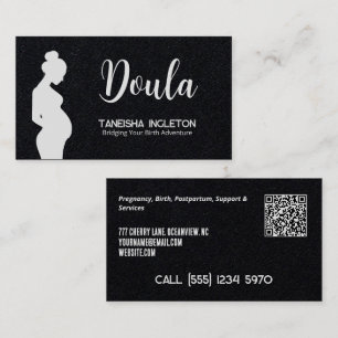 Födelsedatum och postpartum Doula Anpassningsbar Q Visitkort