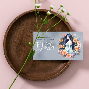 Födelsedatum och postpartum Doula Photo QR-kod Visitkort