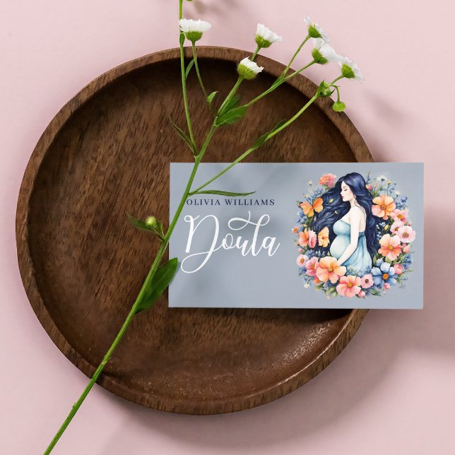 Födelsedatum och postpartum Doula Photo QR-kod Visitkort (Skapare uppladdad)