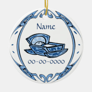 Födelsedatum - Ornament, lägg till text Julgransprydnad Keramik