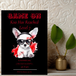 Födelsedinladning "Game On" Nästa nivå, Gaming Vykort