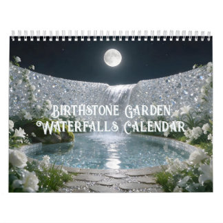 Födelsefärgsträdgård vattenfall kalender