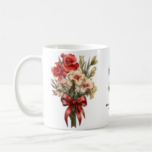 Födelseförlossningsblomma i augusti Gladiolus Kaffemugg