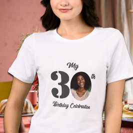 Födelsefotot 30 år i fetstil t shirt
