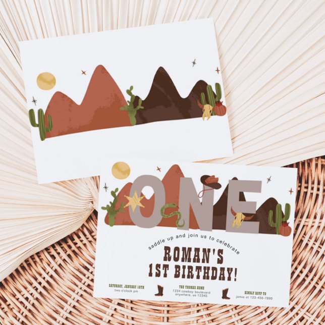 Födelseinvitation för Western Cowboy Boy Inbjudningar (Skapare uppladdad)