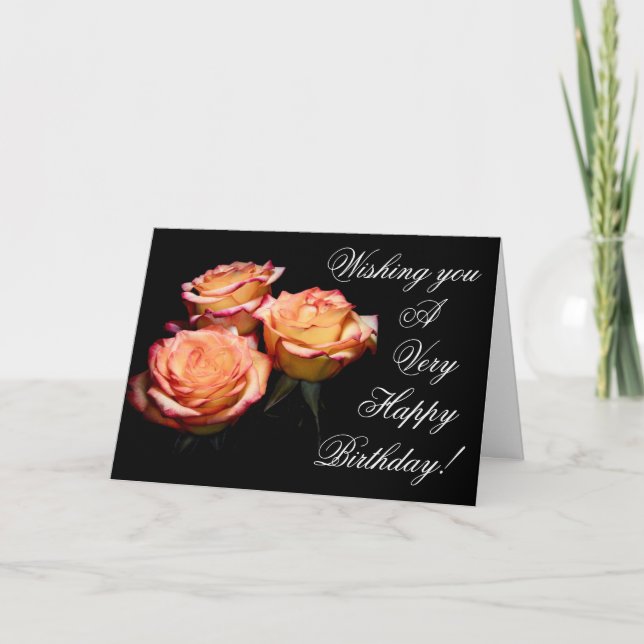 Födelsekort 1998-Gult och Röd ros Kort (Framsida)