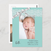 Födelsekort för födelseattentat i vatten Grönt Snö