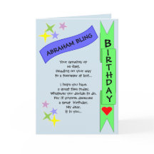 Födelsekort för tonåringar