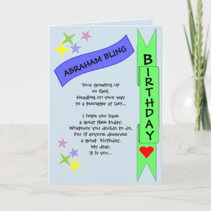 Födelsekort för tonåringar kort