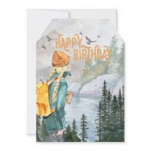 Födelsekort för unga flickor i Äventyr