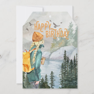 Födelsekort för unga flickor i Äventyr