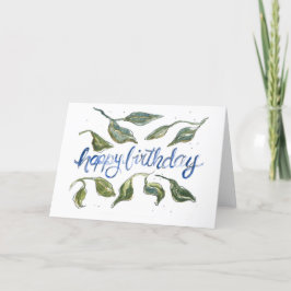 Födelsekort för vattenfärg tack kort