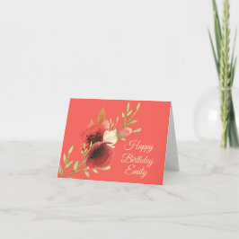 Födelsekort för vattenfärgspatienter kort