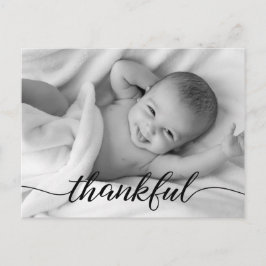 Födelsekungörelse Tacksam anpassad bild Meddelande Vykort