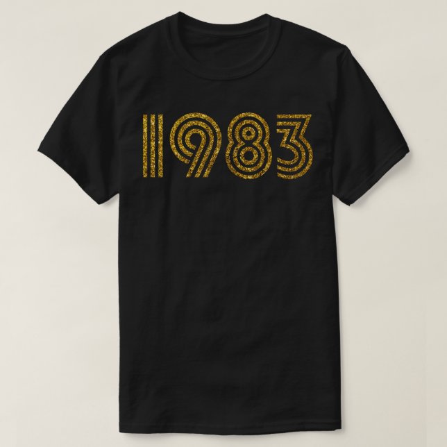 Födelselåret Glitter T Shirt (Design framsida)