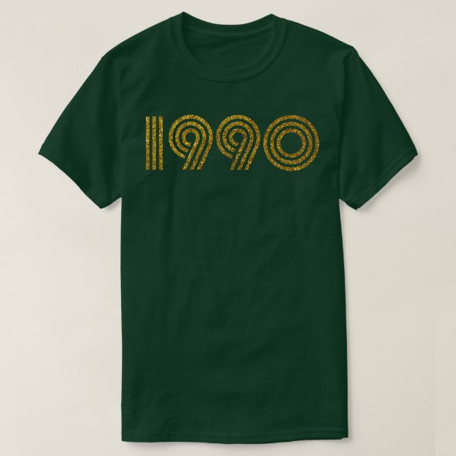 Födelselåret Glitter T Shirt (Design framsida)