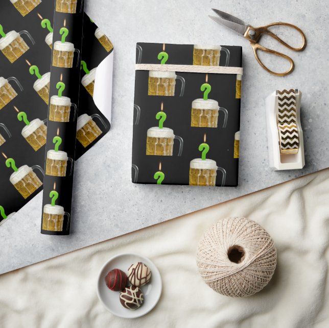 födelselsedagsljus i öl presentpapper (Hantverk)