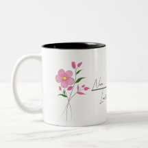 Födelsemånad blomma Mugg Personlig med någon Namn
