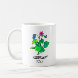 Födelsemånad februari Violet Kaffemugg
