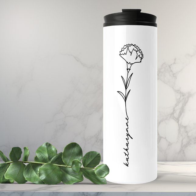 Födelsemånad Flower Carnation januari födelsedag (January Birth Month Flower Tumbler)