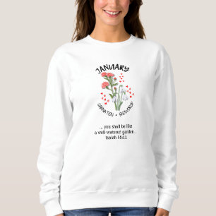 Födelsemånad Flower JANUARY Christian T Shirt