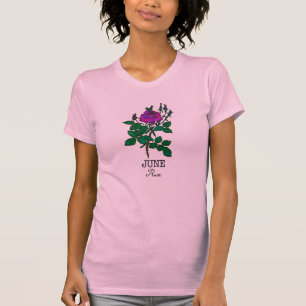 Födelsemånad Flower June Ro T Shirt